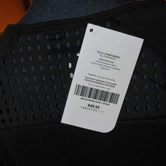 NWT FABLETICS Tilly longsleeve mini dress - Picture 5 of 7